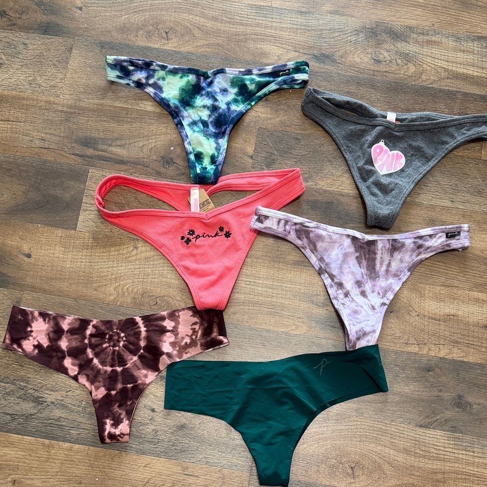 PINK by Victorias Secret thongs. 6 pair